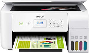 Epson EcoTank ET Series All-in-One Wireless Color Supertank Inkjet Printer - 3-in-1 Print Scan Copy, White