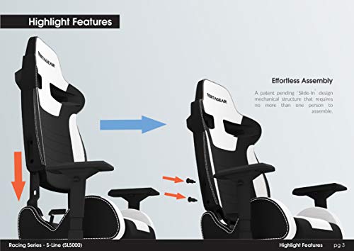 Vertagear S-Line SL5000 Racing Series Gaming Chair - Carbon/Black (Rev. 2)