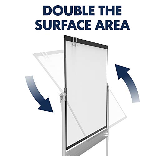 Quartet Easel, Magnetic Whiteboard, 4' x 3', Reversible, Mobile, Flipchart Holder, Prestige 2, Black Frame (ECM43P2)
