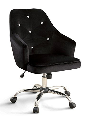 HOMES: Inside + Out IDF-FC645BK Brookite Barrel Office Chair, Black