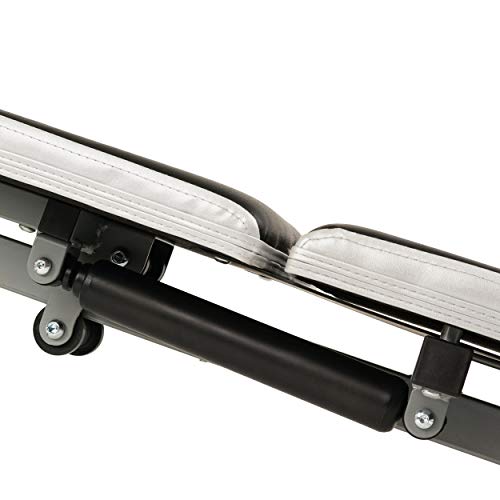 Sunny Health & Fitness Invert Extend N Go Back Stretcher Bench with 350lb High Weight Capacity and Adjustable Stretch and Height Settings , Black