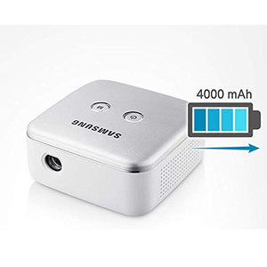 Samsung Smart Beam Portable Mini Projector (SSB-10DLFN08 Silver) Wi-Fi Connection, Screen Mirroring (Samsung Smart View App), 4000mAh Battery