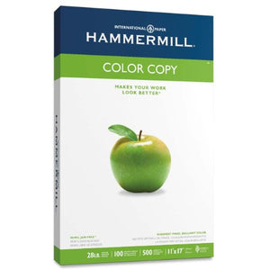 Hammermill - Color Copy/Laser Paper, Photo White, 100 Brightness, 28lb, 11 x 17, 500 Sheets - Pack of 10