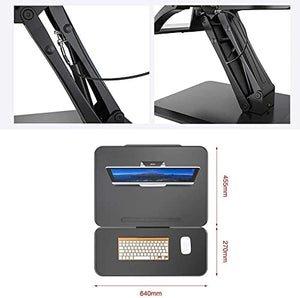 RMENST Height Adjustable Standing Desk Converter - Sit-Stand Computer Workstation for Home & Office