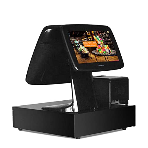 ZHONGJI All in One POS System Cash Register for Small Business,Retailer,Supermarket,Grocery,Convenience SET04