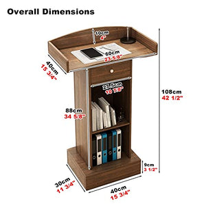 MObyat Lectern Podium Stand - Heavy Duty Pulpit Podiums with Spacious Reading Surface