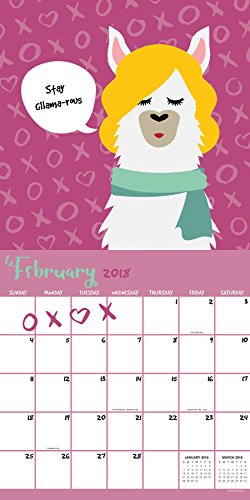 2018 Llamas Wall Calendar