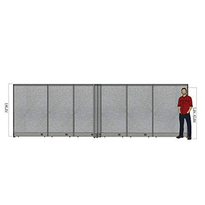 GOF Freestanding X-Shaped Office Partition, Large Fabric Room Divider Panel - 132"D x 240"W x 48"H