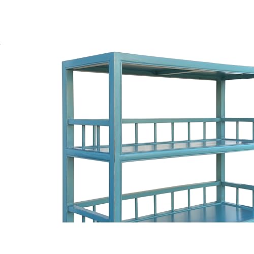 orientliving Turquoise Fountain Blue Bookcase Display Cabinet