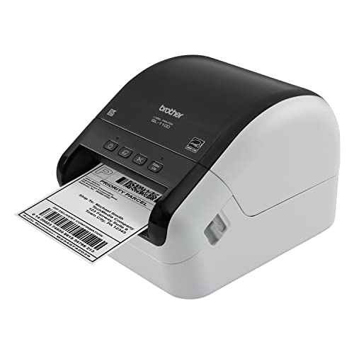 Brother QL-1100 Wide Format Thermal Label Printer - USB Connectivity, 4" Wide, 300 x 300 dpi