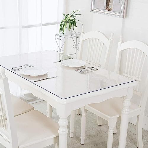 PHONME Transparent Chair Mat for Carpets, PVC Office Carpet Protector - Non Slip, Washable, Clear Rug (140 * 200cm)