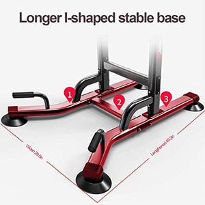 DLWDMRV Fitness Home Dumbbell Bench Power Tower Dip Station Pull Up Bar Strength Training with Dumbbell Bench for Home Gym Adjustable Height Strength Training Workout Equipment