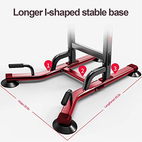 DLWDMRV Auxiliary Multifunctional Dumbbell Bench Power Tower with Dumbbell Bench, Heavy-Duty Pull Up Bar, Multifunction, Adjustable Height Dip Station, Strength Training Equipment