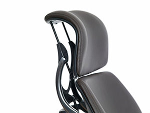 Humanscale Freedom Office Desk Chair with Headrest and Gel Seat, Graphite Frame Black Wave Fabric, Standard Casters