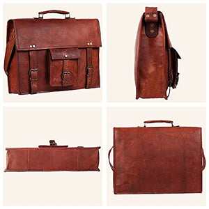 18 inch Genuine Leather Messenger Bag - Crossbody Laptop Satchel by Rustic Town