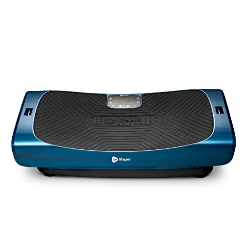 LifePro Rumblex 4D Pro Vibration Plate - Whole Body Vibration Platform Exercise Machine - Home Workout Equipment for Weight Loss, Toning & Wellness - Full Bundle of Bands, Straps & Accessories (Blue)