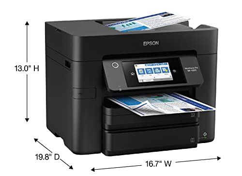 Epson Premium Workforce Pro 4833 Series All-in-One Color Inkjet Printer I Wireless I Mobile Printing I Auto 2-Sided Printing I 4.3" LCD I 500-sheet Tray Capacity I 25 ISO ppm
