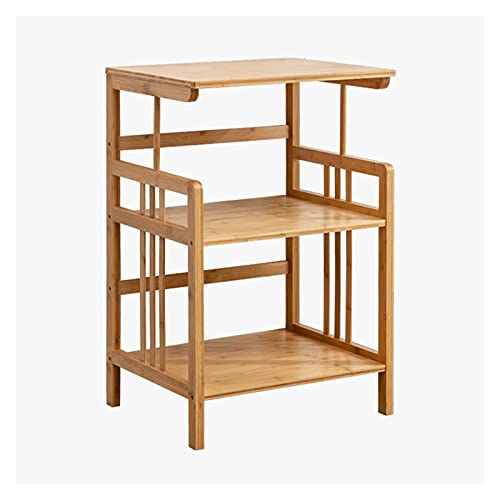 Printer Stand Desktop Printer Stand，3 Tiers Bamboo Desk Organizer，Multifunction Storage Book Shelf Floor Printer Table Space Organizer Perfect Printer Stand for Desk