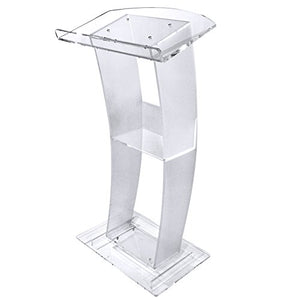 C Style Acrylic Lectern with a Frosty Finish