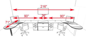 UTM Furniture Modern Executive Office Workstation Desk Set, CH-AMB-S73