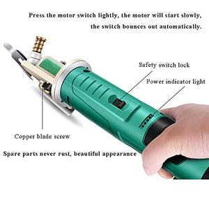 MXBAOHENG Electric Rotary Cutter Cordless Electric Scissor Rechargeable Fabric Shear for Cloth/Paper/Carpet/Leather Cutting Thickness ≤2.5cm (1 Battery)