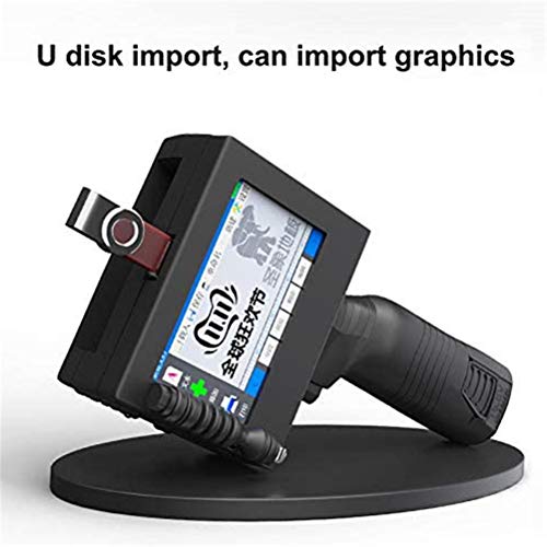 GFYWZZ Portable Intelligent Inkjet Printer Handheld Printer with 4.3 Inch LED Touch Screen Packaging Spray Printing Device