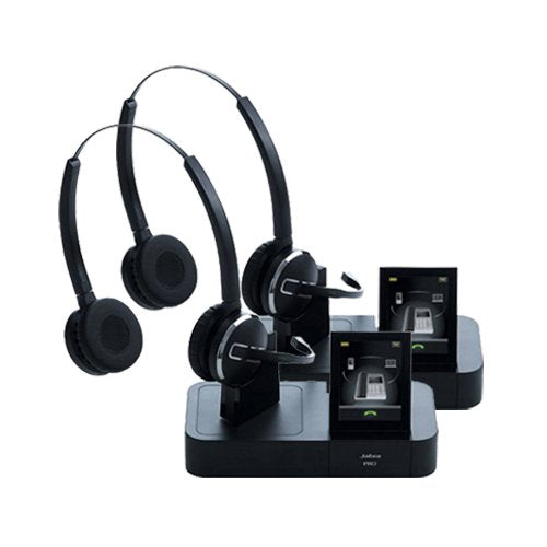 Jabra PRO 9465 Duo Wireless Headset with Touchscreen for Deskphone, Softphone & Mobile Phone (2-Pack)