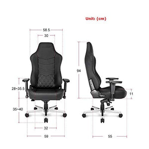 AKRacing Onyx Deluxe Executive Real Leather Desk Chair - Black
