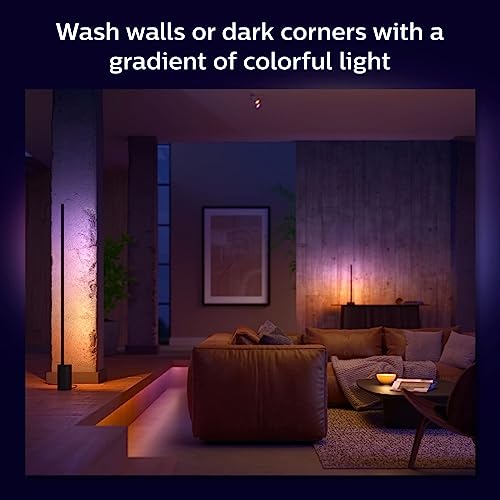 Philips Hue Gradient Signe Floor Lamp 2-Pack - Black, Alexa, Apple HomeKit, Google Assistant