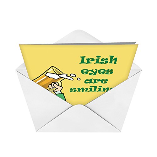 4469 'Irish Eyes Are Smiling' - Funny St. Patrick's Day Greeting Card with 5" x 7" Envelope by NobleWorks