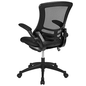 Flash Furniture Kelista Mid-Back Swivel Ergonomic Task Office Chair Set of 5 - Black Mesh