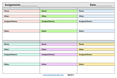 Nursing Station Assignments Dry Erase Product (Magnetic Framed Board with Marker Tray 36" x 48")