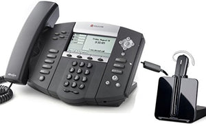 Polycom Compatible Plantronics VoIP Wireless Headset Bundle with EHS Included | SoundPoint: IP 335, IP 430, IP 450, IP 550, IP 560, IP 650, IP 670, VVX300, VVX500, VVX310, VVX600, VVX400, VVX1500, VV
