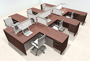 UTM Furniture Modern Aluminum Office Workstation Desk Set, OT-SUL-FPS46