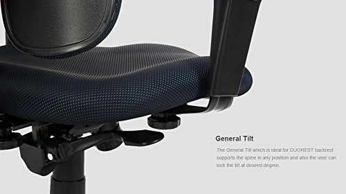 DUOREST DR-250G Leaders Office & Desk Chair with 3D Design Backrest, Urethane Caster, Tilt, Arm Rest (Knit Gray)