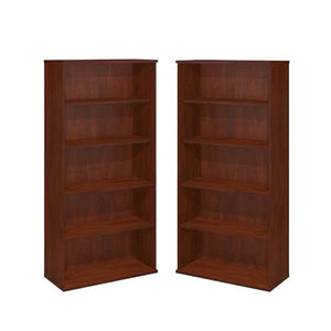 Bbf 5 Shelf Bookcase Set in Hansen Cherry (Set of 2)