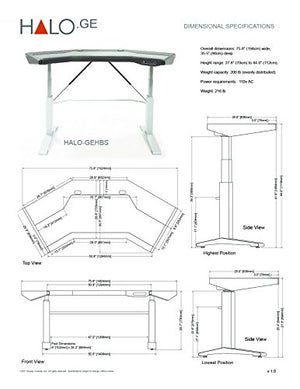 Argosy Halo.GE Sit Stand Workstation Ultimate Package
