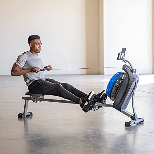 Sunny Health & Fitness Hydro+ Dual Resistance Magnetic Water Rowing Machine (Hydro+)