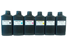 6x1000ml ND Brand Premium Led UV Curable Ink for Flatbed Printer Head R290,L800,L1800,R1390,R1400,R2000,DX5,DX7