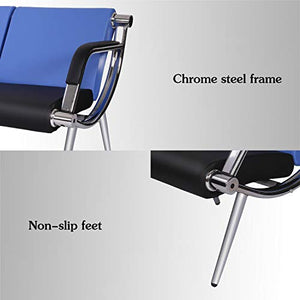 Kintness Office Reception Chair Set PU Leather Waiting Room Bench Visitor Guest Sofa Airport Salon Barber Office Waiting Chair Bank Hall Clinic Chair