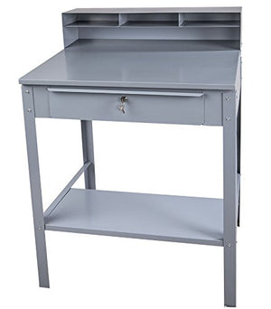 Winholt RDSWN-4 Receiving Desks, Stationary Type, Steel, 32-1/2" x 30" x 50" Size, Gray