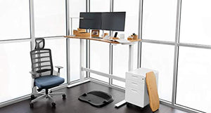UPLIFTDESK 2-Leg V2-Commercial C-Frame Height Adjustable Standing Desk Frame (Industrial Style) - No Desktop, Advanced Memory Keypad, Free Wire Tray