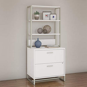 Office by kathy ireland Method Lateral File Cabinet with Hutch in White