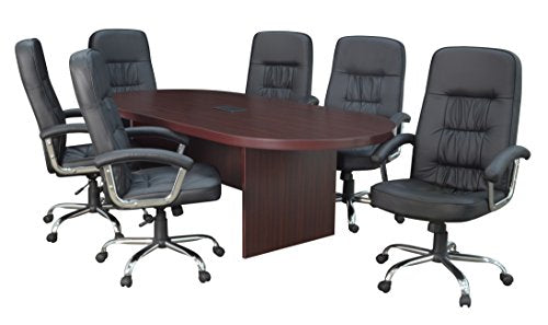 Regency LCTRT9543-MH with with Power Data Grommets Legacy Racetrack Conference Table, 95-inch, Mahogany