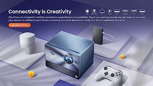 Hisense C1 4K UHD RGB Laser Portable Mini Projector, 300" Netflix Dolby Vision HDR10