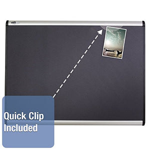 Quartet Prestige Plus Magnetic Fabric Bulletin Board, 4 x 3 Feet, Aluminum Finish Frame, One Board per Order (MB544A)