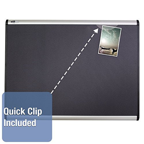 Quartet Prestige Plus Magnetic Fabric Bulletin Board, 4 x 3 Feet, Aluminum Finish Frame, One Board per Order (MB544A)