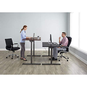 Realspace Magellan 60"W Pneumatic Height-Adjustable Standing Desk, Espresso