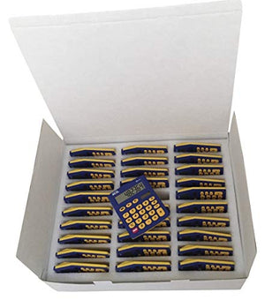School Smart Primary Calculator 4x5.5 in. Blue & Yellow - Bulk Pack of 30