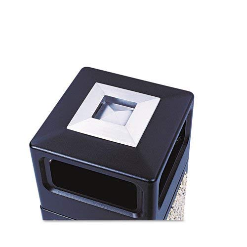 Safco Products 9470NC Canmeleon Aggregate Panel Trash Can, Ash Urn/Side Open, 15-Gallon, Black